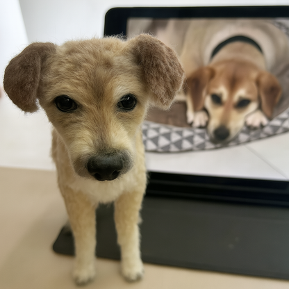 Custom Realistic Pet Clone – Handcrafted 3D Twist-Wool Sculpture (20cm/8inch Nose-to-Butt)