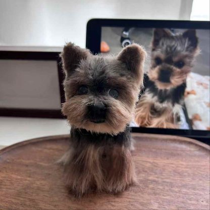 Custom Realistic Pet Clone – Handcrafted 3D Twist-Wool Sculpture (20cm/8inch Nose-to-Butt)