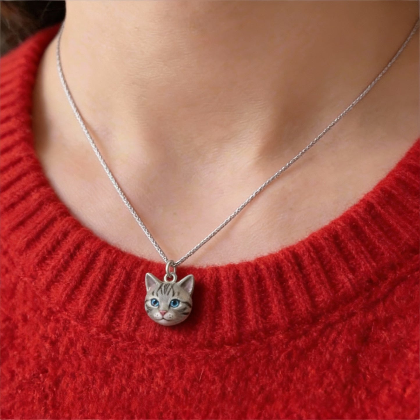 Custom 3D Pet Portrait Pendant