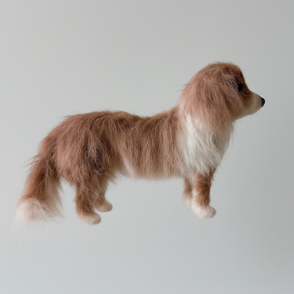 Custom Realistic Pet Clone – Handcrafted 3D Twist-Wool Sculpture (20cm/8inch Nose-to-Butt)