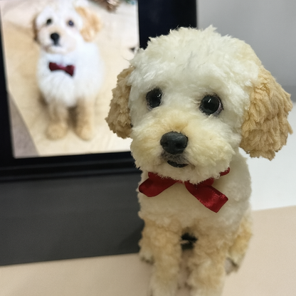 Custom Realistic Pet Clone – Handcrafted 3D Twist-Wool Sculpture (20cm/8inch Nose-to-Butt)